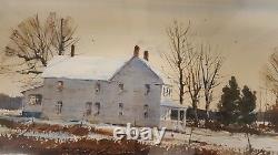 Vintage American Impressionist Brown County Indiana Jerry Smith Winter Painting