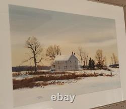 Vintage American Impressionist Brown County Indiana Jerry Smith Winter Painting