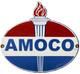 Vintage Amoco Gasoline Porcelain Sign Service Station American Oil Torch Gas