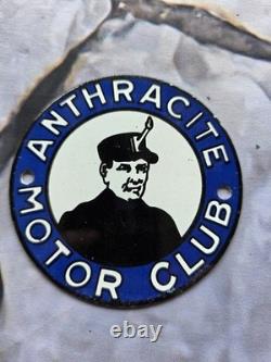 Vintage Anthracite Motor Club Porcelain Sign 4