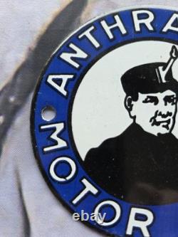 Vintage Anthracite Motor Club Porcelain Sign 4