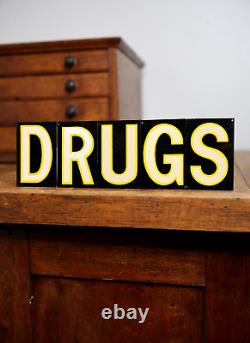 Vintage Apothecary Drug Store Sign medical metal reflective letters