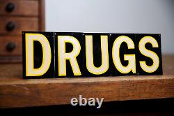 Vintage Apothecary Drug Store Sign medical metal reflective letters