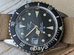 Vintage Aquastar Atoll 200M Diver withMint Dial, Warm Patina, Signed Crown, Serviced