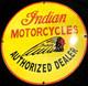 Vintage Art Indian Motorcycles Dealer Porcelain Enamel Sign Rare Advertising 30