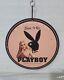 Vintage Art Playboy Entertainment Porcelain Pinup Girl Gas Oil Service Pump Sign