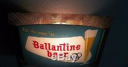 Vintage Ask The Man For Ballantine Beer Light Up Sign Curved Glass 13 Long