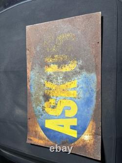 Vintage Ask Us Sign great patina, antique old