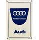 Vintage Audi Porcelain Dealership Sign Gas Station Pump Plate Motor Oil Service