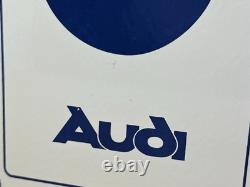 Vintage Audi Porcelain Dealership Sign Gas Station Pump Plate Motor Oil Service