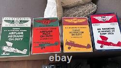 Vintage Aviation Ande Rooney porcelain signs (LOT) Beautiful Condition