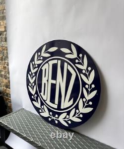 Vintage BENZ Laurel Emblem Heavy Metal Sign XL 19.7 (50cm)