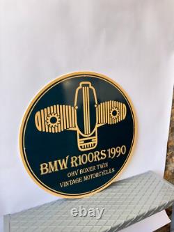 Vintage BMW R100RS 1990 OHV Boxer Twin Heavy Metal Sign 19.7 (50 cm)