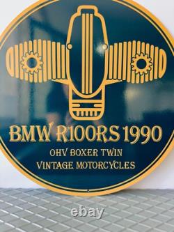 Vintage BMW R100RS 1990 OHV Boxer Twin Heavy Metal Sign 19.7 (50 cm)