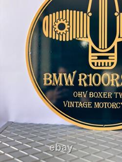 Vintage BMW R100RS 1990 OHV Boxer Twin Heavy Metal Sign 19.7 (50 cm)
