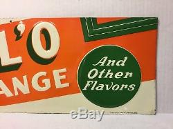 Vintage BOTLO ORANGE Soda Embossed Tin Sign