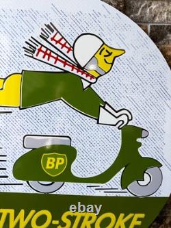 Vintage BP Two-Stroke Service Heavy Metal Sign XL 19.7 (50cm)