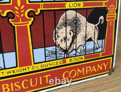 Vintage Barnum's Animal Crackers Porcelain Sign Gas Station Oil Pump Nabisco