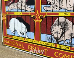 Vintage Barnum's Animal Crackers Porcelain Sign Gas Station Oil Pump Nabisco