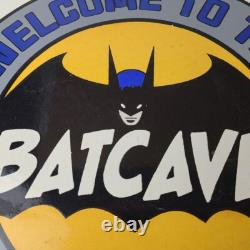 Vintage Batman Sign Bat Cave DC Comics Toys Porcelain Gas Sign