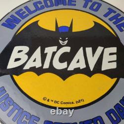Vintage Batman Sign Bat Cave DC Comics Toys Porcelain Gas Sign