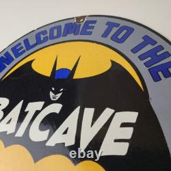 Vintage Batman Sign Bat Cave DC Comics Toys Porcelain Gas Sign