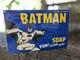 Vintage Batman Soap Porcelain Sign 12x8