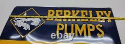 Vintage Berkeley Pump Tin Tacker Sign Welding Shop Washington State Industrial