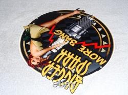 Vintage Bigger Spark More Bang Woman? & Plug 12 Metal Big Gasoline & Oil Sign
