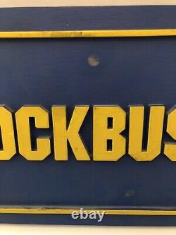 Vintage Blockbuster Video Retail Store Sign Original