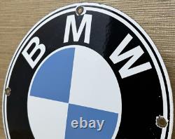 Vintage Bmw Motorcycles Porcelain Dealership Sign Harley Indian Mercedes M