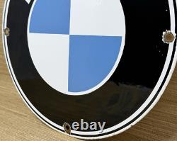 Vintage Bmw Motorcycles Porcelain Dealership Sign Harley Indian Mercedes M