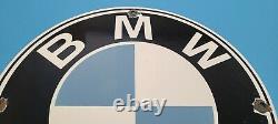 Vintage Bmw Porcelain Gas Automobile Service Station Dealership Sales Sign