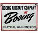Vintage Boeing Aircraft Co Porcelain Sign Airplane Hangar Gas Station Motor Oil