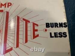 Vintage Britelite Oil Porcelain Enamel Sign From Glassgow 14.5 X 10 Ex Cond
