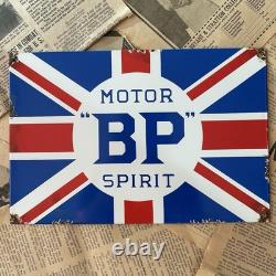 Vintage British Petroleum Motor Bp Spirit 8x12 Inches Porcelain Enamel Sign
