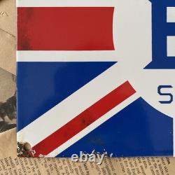 Vintage British Petroleum Motor Bp Spirit 8x12 Inches Porcelain Enamel Sign