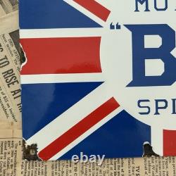 Vintage British Petroleum Motor Bp Spirit 8x12 Inches Porcelain Enamel Sign