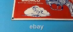 Vintage Bronco Kilgore Toys Sign Porcelain Advertisement Store Gas Pump Sign