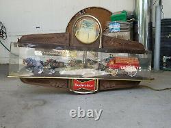 Vintage Budweiser Beer Champion Clydesdale Horse Team Lighted Sign (works)