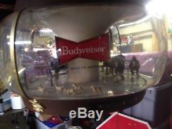 Vintage Budweiser Clydesdale Parade Carousel Beer Light Motion Rotating Sign