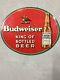 Vintage Budweiser Metal Beer Sign 1930s Anheuser Busch A&eagle Bottle