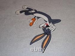Vintage Bugs Bunny With Carrot Porcelain Metal Cartoon Tv Show Looney Tunes Sign