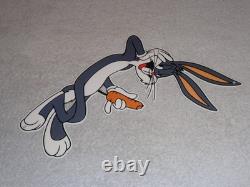 Vintage Bugs Bunny With Carrot Porcelain Metal Cartoon Tv Show Looney Tunes Sign