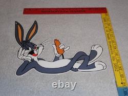 Vintage Bugs Bunny With Carrot Porcelain Metal Cartoon Tv Show Looney Tunes Sign