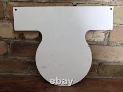 Vintage Bus Depot Santa Fe Trail System Porcelain Sign Transportation 12 X 10