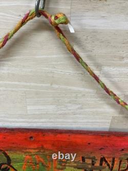 Vintage CARNIVAL FAIR Sign Folk Art Wood 4 darts bust 3 Handmade Painted