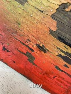 Vintage CARNIVAL FAIR Sign Folk Art Wood 4 darts bust 3 Handmade Painted