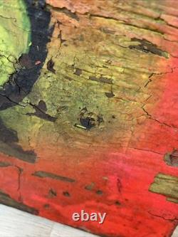 Vintage CARNIVAL FAIR Sign Folk Art Wood 4 darts bust 3 Handmade Painted