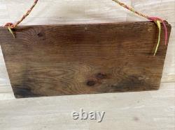 Vintage CARNIVAL FAIR Sign Folk Art Wood 4 darts bust 3 Handmade Painted